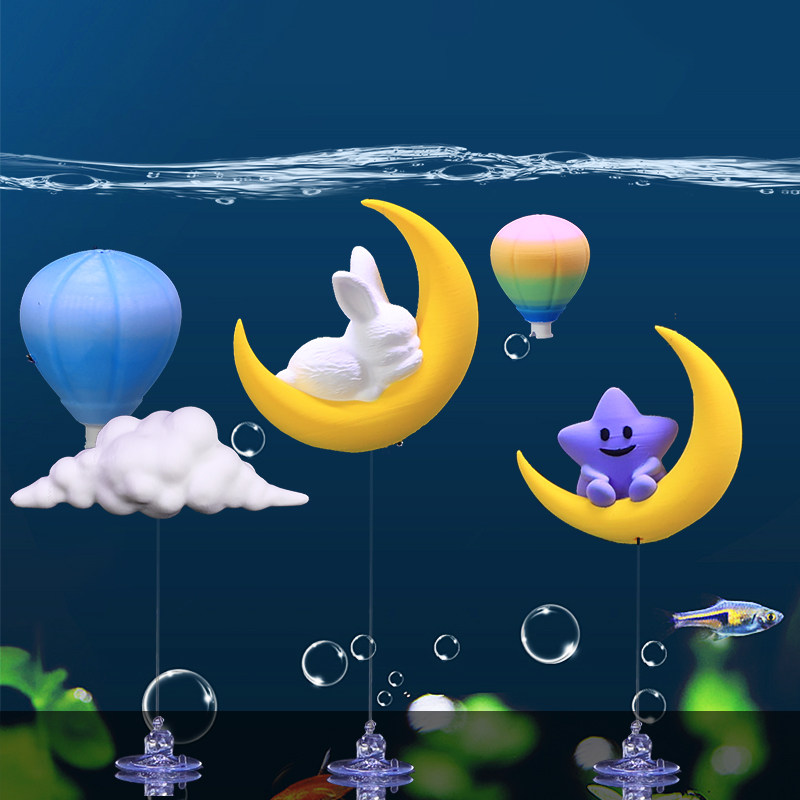 鱼缸里的造景悬浮景观摆件图片