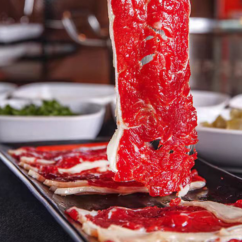 新鲜薄切500g吊龙雪花牛肉五花趾匙炳潮汕牛肉火锅烤肉食材