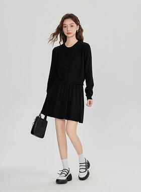 CLUB NEWS【配腰带】连衣裙外套两件套装小众可盐可甜套装