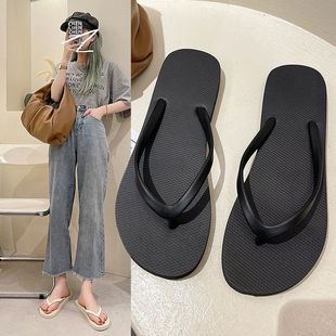 人字拖鞋 百搭凉平底 女夏外穿韩版 平底防滑夹脚女海边沙滩鞋