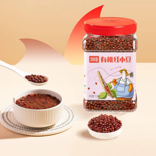 北纯有机红豆3斤新小红豆罐装