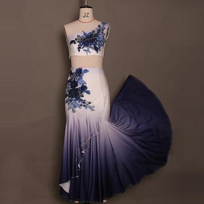 傣族舞蹈服装傣族服装舞蹈独舞艺考孔雀舞修身包臀鱼尾裙女演出服