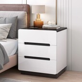 实木牀头柜现代简约家用卧室牀边小柜子简易新款 牀头收纳柜置物架