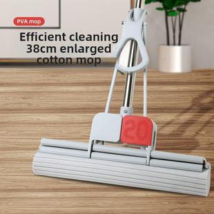 开普特免手洗海绵拖把懒人神器一拖吸水挤地拖滚轮式胶棉家用拖布