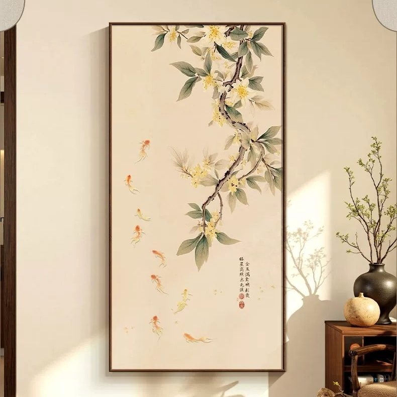 宋代美学入户玄关挂画新中式走廊过道背景墙高级感装饰画2026新款
