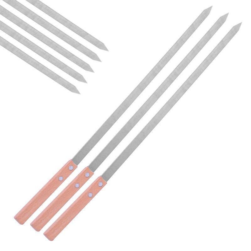 热销BBQ不锈钢烧烤签 不锈钢烧烤针竹制 金属烧烤签 竹签