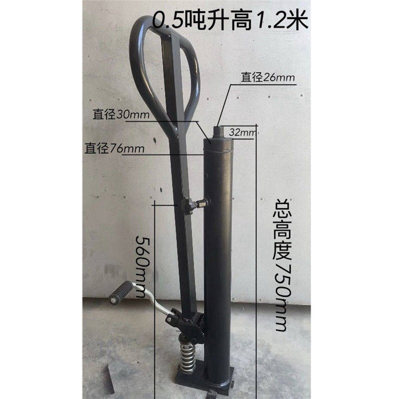 热销手动液压叉车油缸堆高车升高车油泵手动搬运车叉车油缸千斤顶