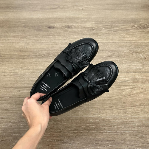 流苏一脚蹬乐福鞋女平底百搭