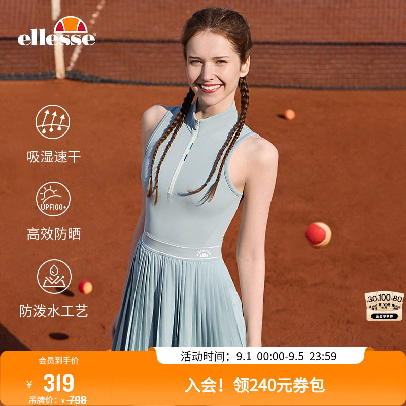 ellesse小贝壳女百褶网球连衣裙图片