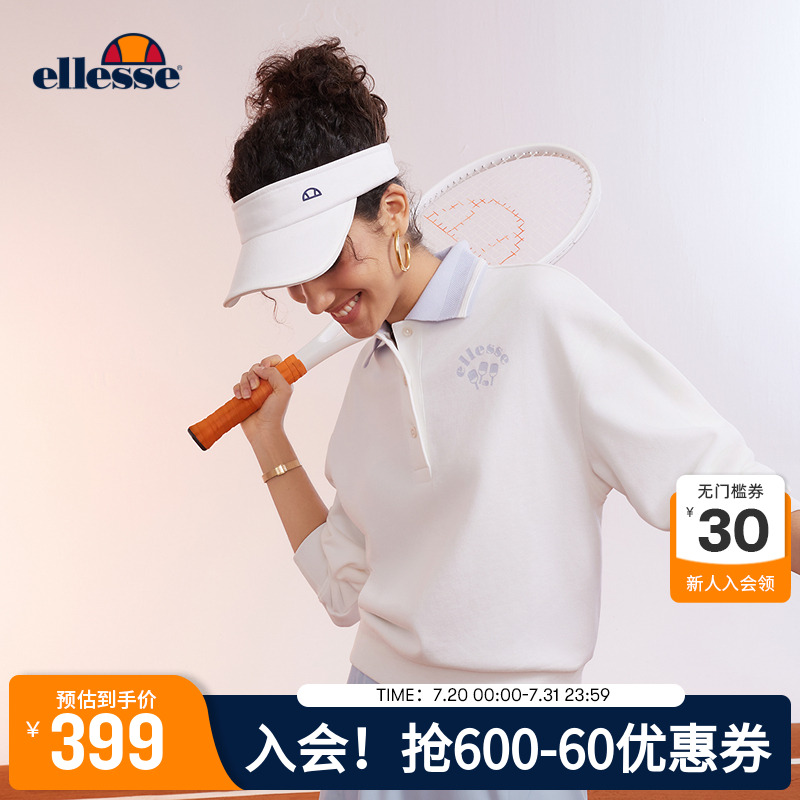 宋伊人ellessePOLO领刺绣卫衣