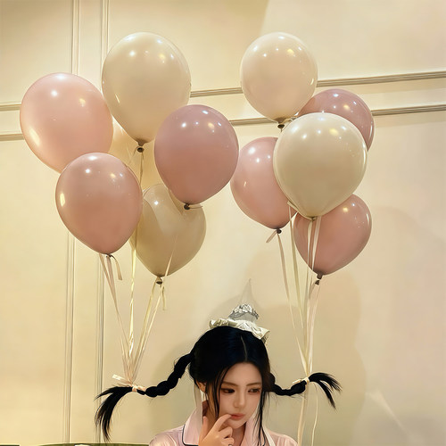周岁生日气球ins风成人派对装饰氛围感场景布置暮光气球拍照道具