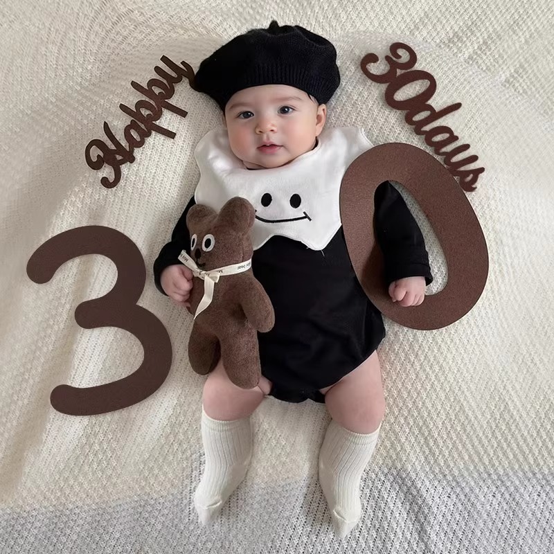 满月拍照道具布置婴儿百天场景装饰气球100天男女孩仪式感背景墙