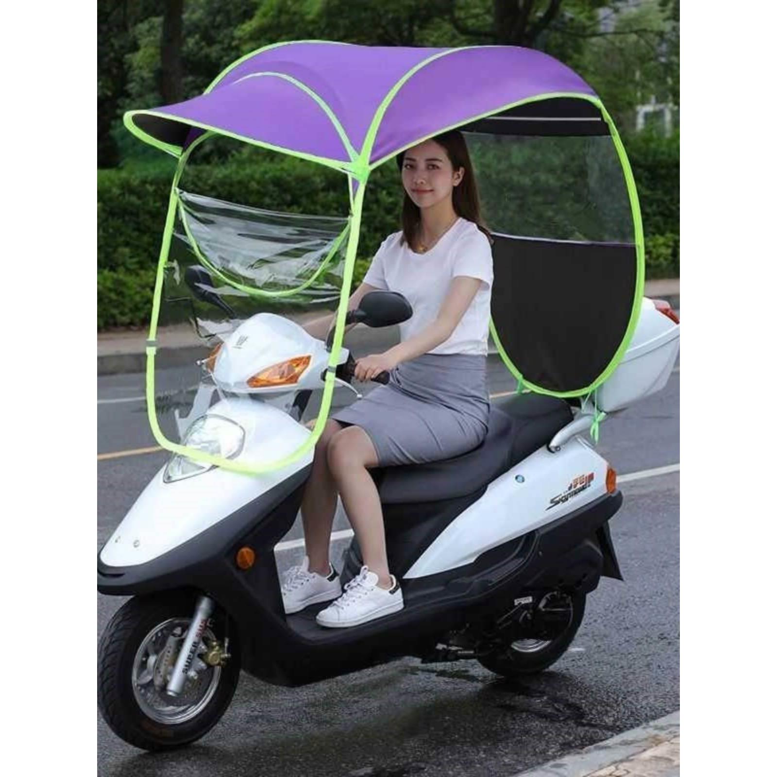 电动车雨棚车棚夏季新款2020电瓶摩托遮阳伞电车蓬小型挡风防晒罩