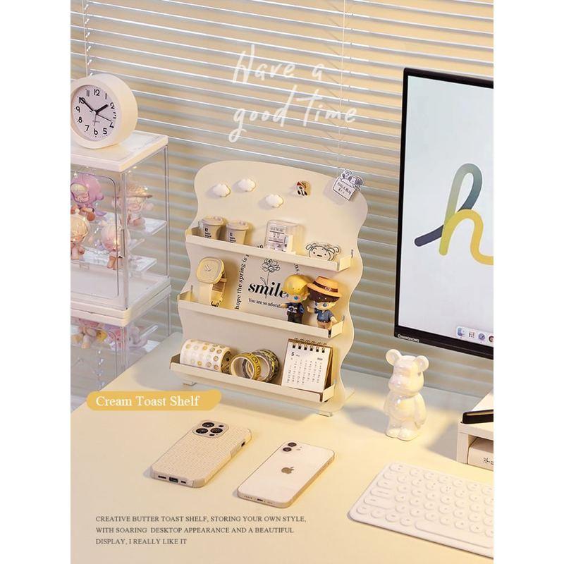 桌面化妆品收纳架ins风口红眼影盘展示架多功能高颜值摆件置物架