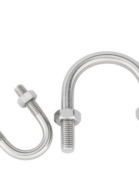 304不锈钢U型螺丝U形卡U型管卡管夹固定卡扣骑马M8M10M12M16-M24