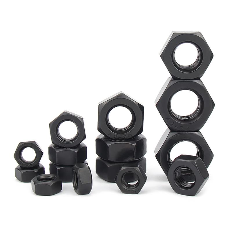 黑色304不锈钢六角螺母螺丝帽套装大全M2.5M3M5M6M8M10M12M14M16