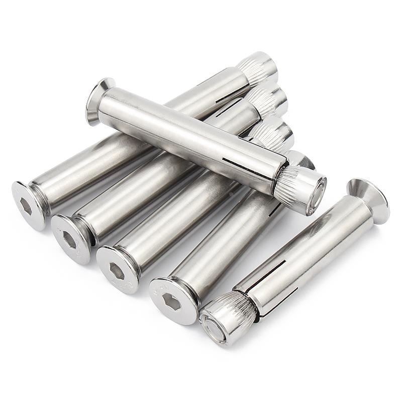 304不锈钢内置式膨胀螺丝沉头内六角内膨胀螺栓拉爆m6m8m10*60-