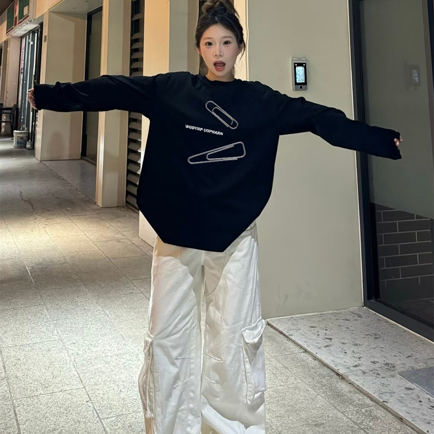 纯棉t恤长袖上衣女新款打底衫