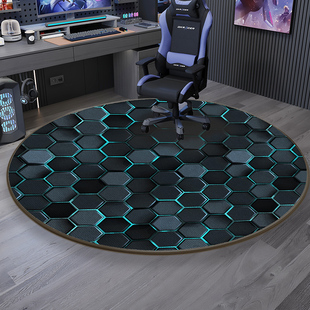 电脑椅专用地垫电竞房椅转椅防滑静音垫子办公椅子圆形可清洗地毯