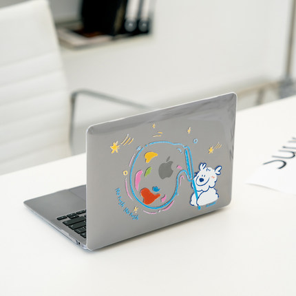 dadoodle 原创可爱泡泡小狗笔记本电脑壳保护壳透明硬壳轻薄适用苹果MacBook