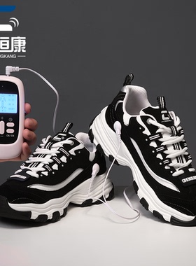 磁恒康智能按摩鞋CHK23A69黑色时尚休闲百搭飞织鞋老爹鞋女鞋