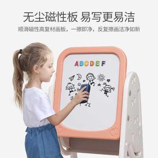 家用幼儿绘画板磁性宝宝写字涂鸦板 小黑板儿童无尘画板可擦支架式