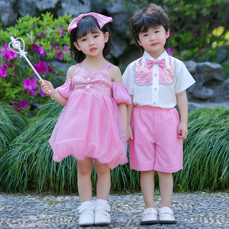 六一儿童合唱服演出m女童舞蹈蓬蓬裙幼儿园合唱团男童朗诵表演服