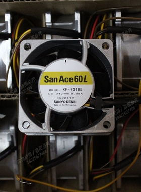 全新原三洋SanAce60L XF-73165 24V 0.08A 4线金属外框变频器风扇