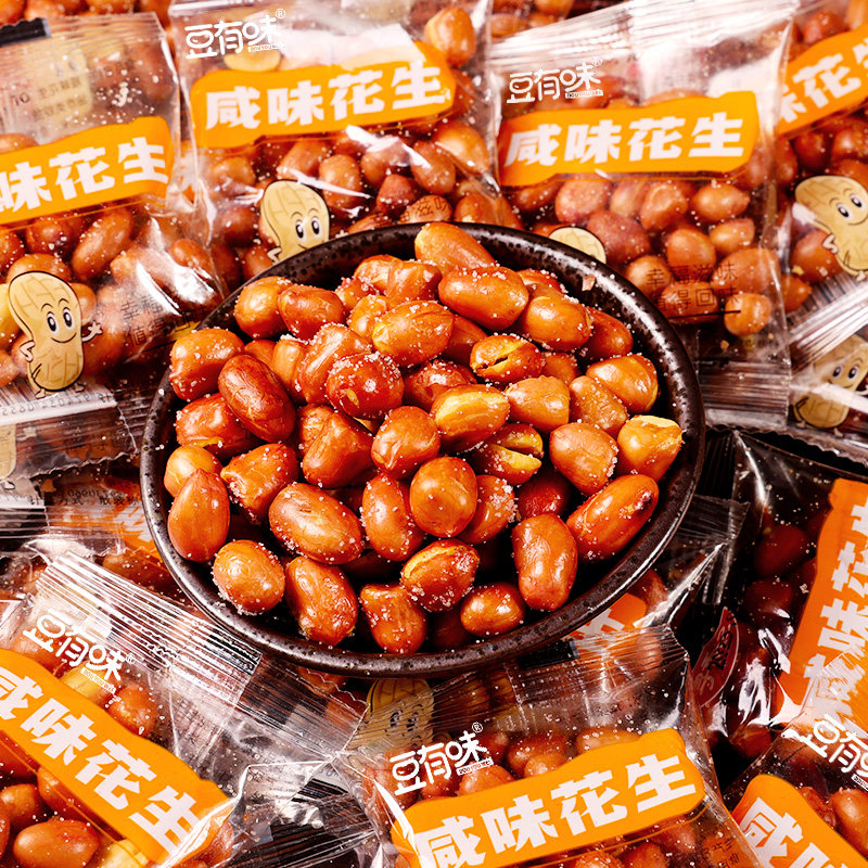 现货红油米皮豆有味油炸花生米红皮独立小包装休闲零食咸香散装餐图片