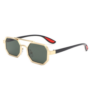 跨境新款时尚太阳镜金属大框男女驾驶眼镜欧美网红ins墨镜潮潮流