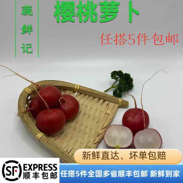 新鲜樱桃萝卜小圆萝 迷你小红萝卜水果萝卜新鲜生吃蔬菜沙拉食材,水产肉类/新鲜蔬果/熟食,萝卜/胡萝卜,淘宝优惠券,粉丝福利购,淘宝优惠卷