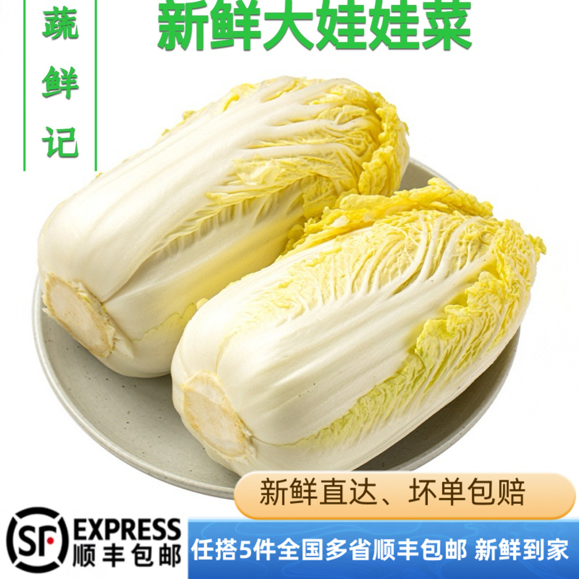 新鲜三宝菜 大娃娃菜 口感脆嫩清甜蒜蓉清炒 叶菜蔬菜白菜 600g