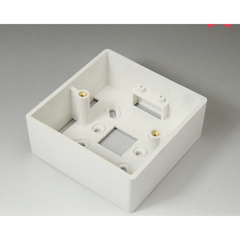 。正泰明装塑料盒86型通用NEH1-201白色优质加厚开关插座明装底盒