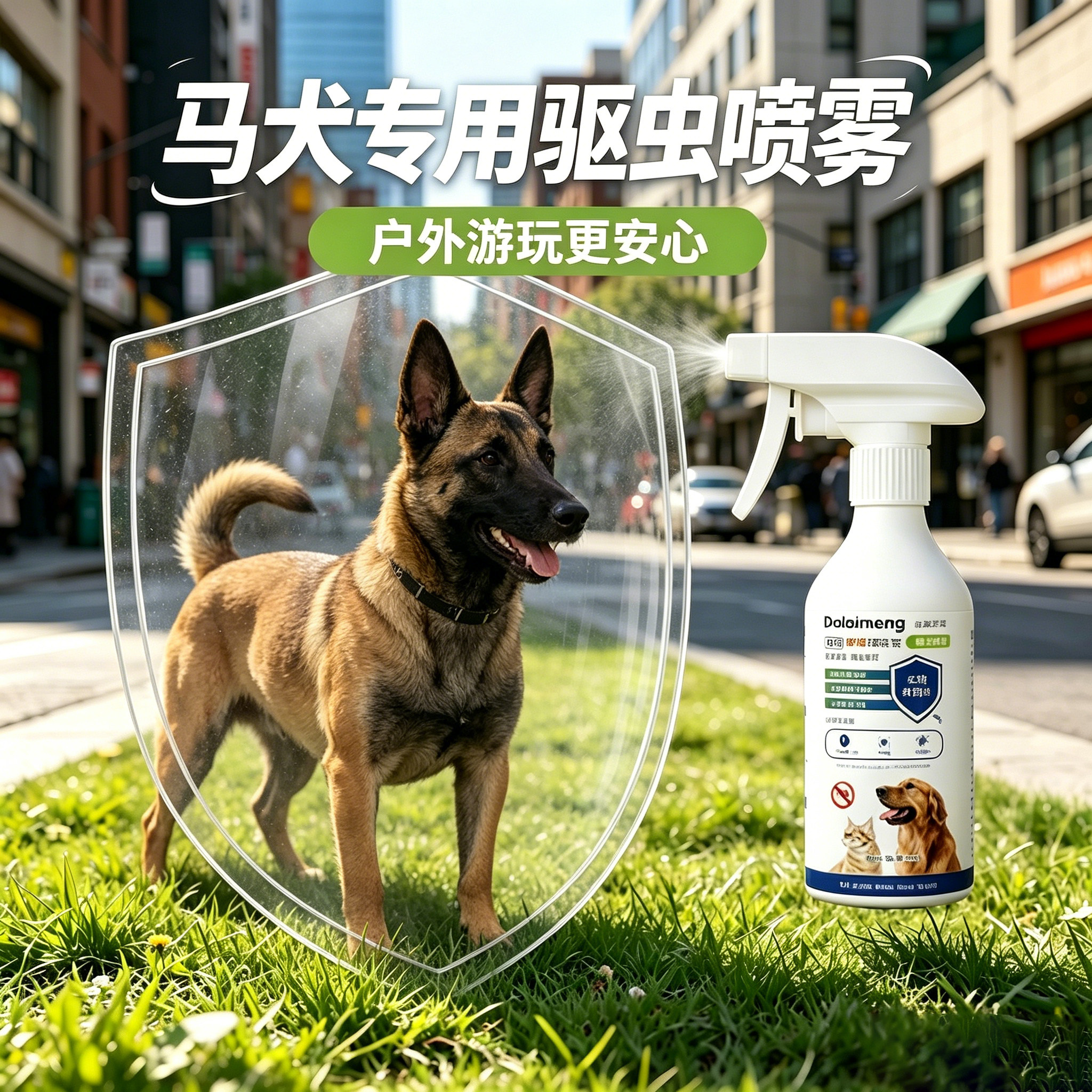 马犬专用狗狗外出小狗驱虫喷雾宠物防虫狗驱蚊户外防护去蜱虫夏天