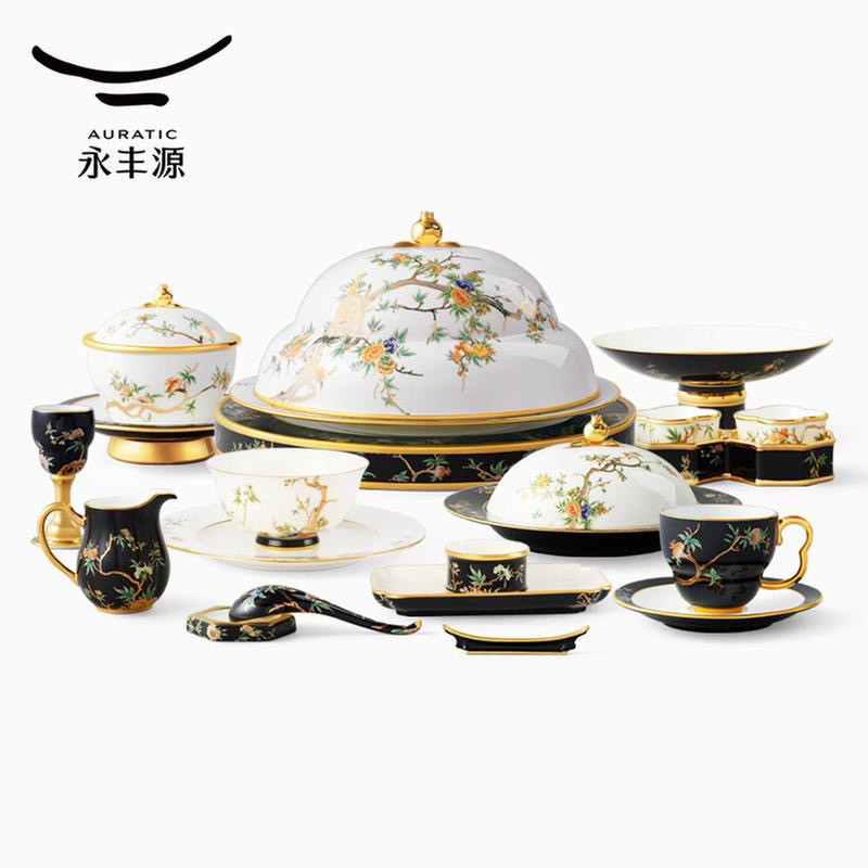 夫人瓷-石榴家园24头酒店会所摆台餐具