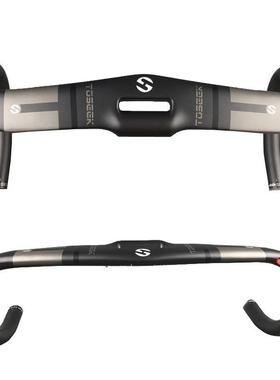 TOSEEK全碳纤维公路车弯把破风跑车把手 破风中空弯把 自行车配件