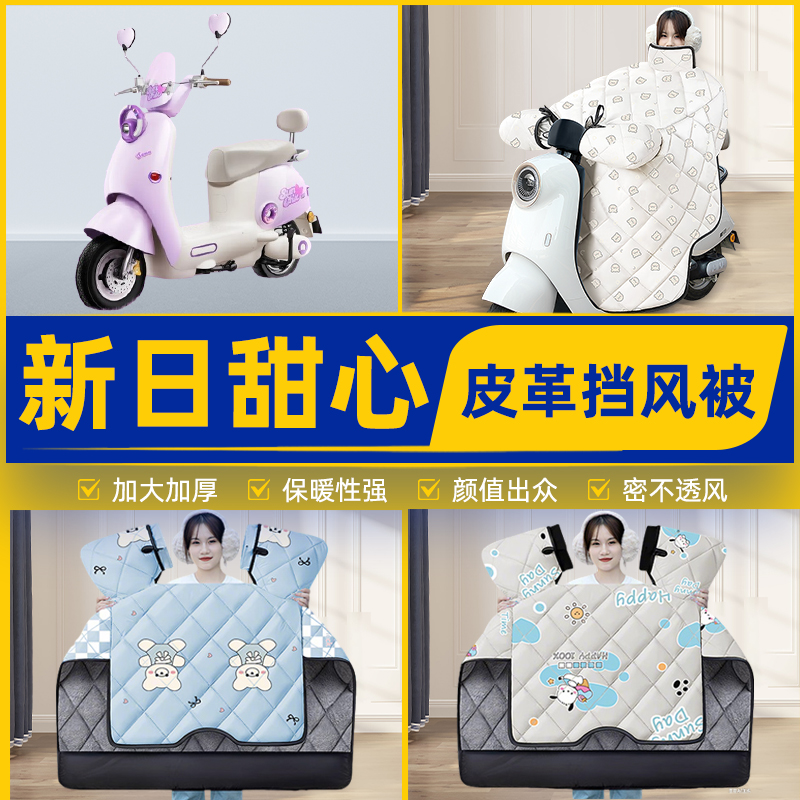 适用新日甜心EB电瓶电动车挡风被挡风罩2025新款冬季加厚装饰配件