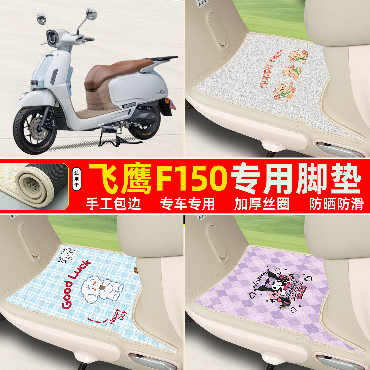 飞鹰F150专用包边丝圈脚垫图片