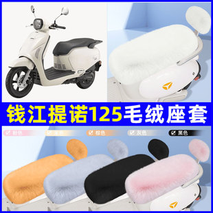 适用钱江提诺125电瓶电动车座套坐垫套座椅套防雨罩装饰配件冬季