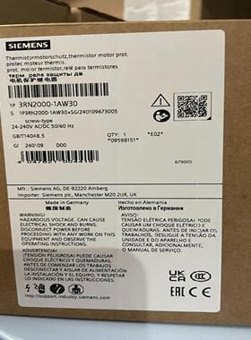 【议价】3RN2000-1AW30  热敏电阻电机保护继电器 紧凑型