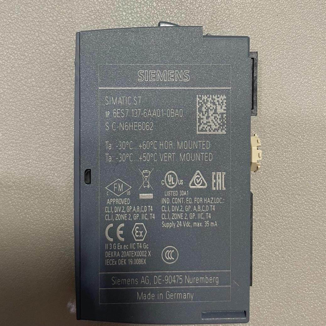【议价】6ES7137-6AA01-0BA0全新原装带包装质保一
