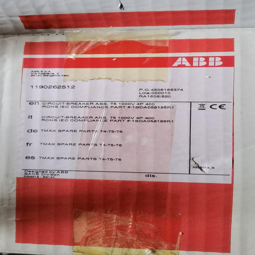 [议价]abb塑壳断路器t5s630  1000v 4p tma4