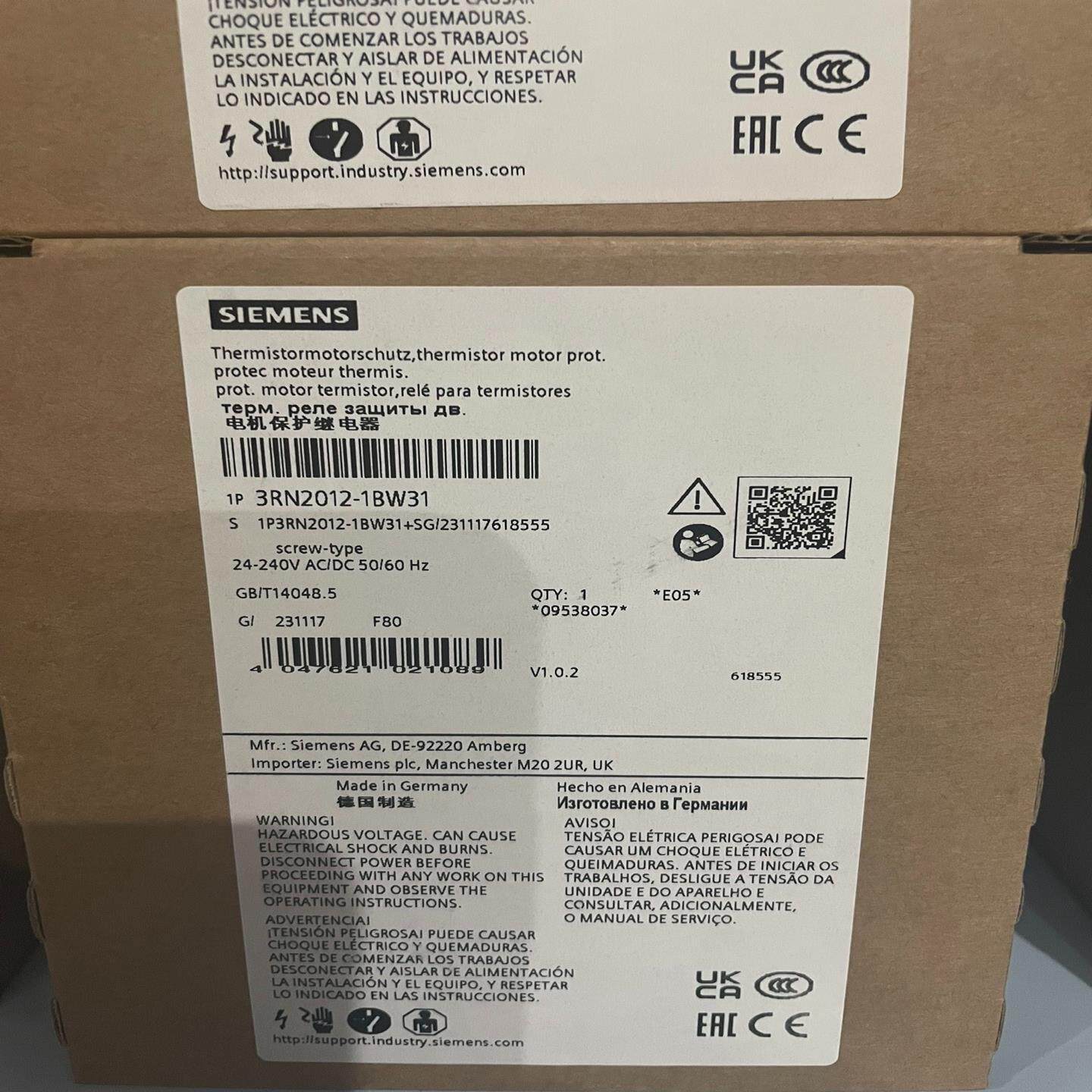 【议价】3RN2012-1BW31  热敏电阻电机保护继电器 标准评