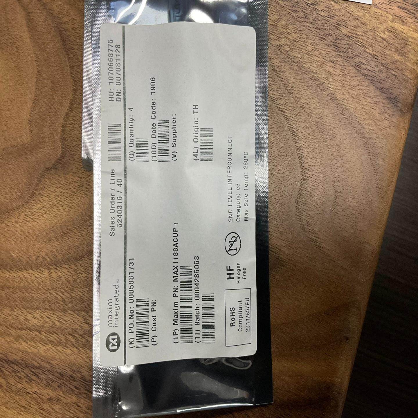 【议价】1188ACUP+ 全新原装 批次1906 数量44只