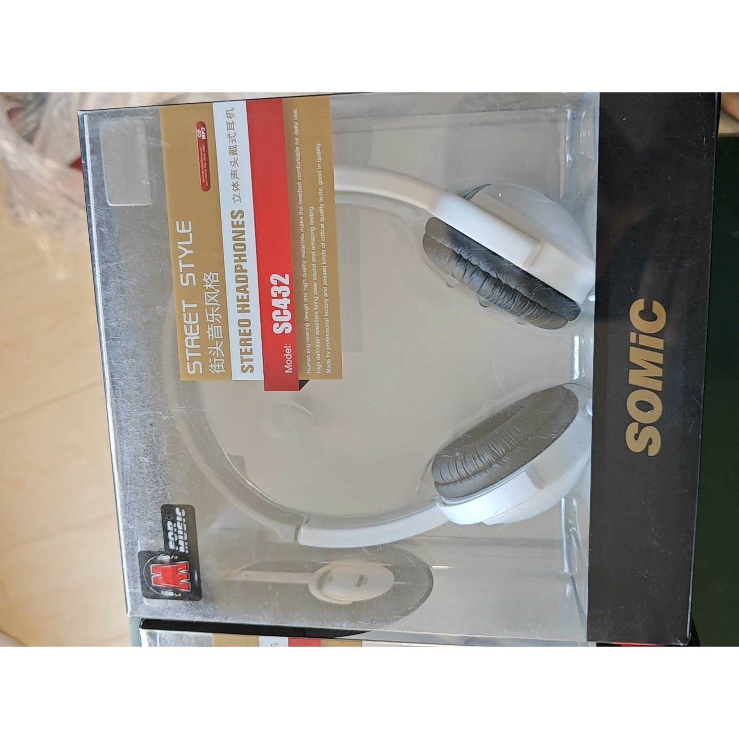 【议价】SOMiC 硕美科.型号SC432， 立体声耳麦，全新未拆封