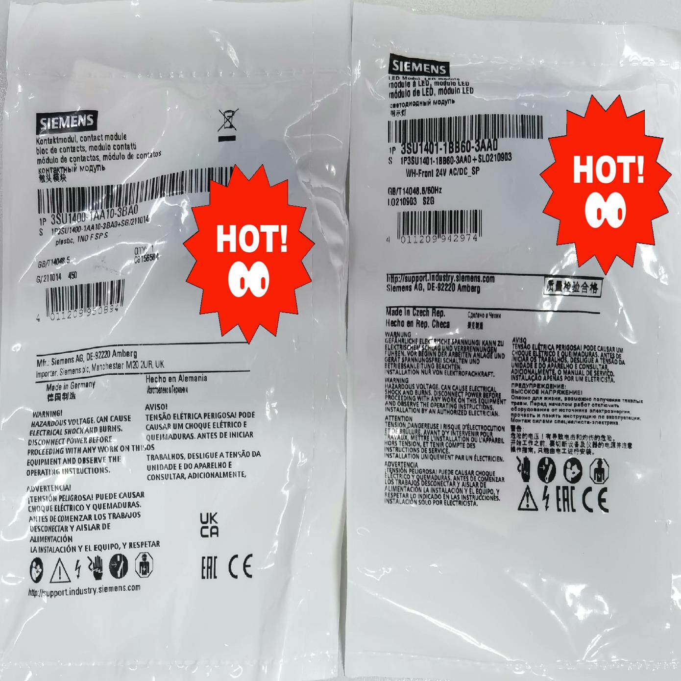 【议价】西门子触头模块及指示灯型号3SU1400-1AA10-3