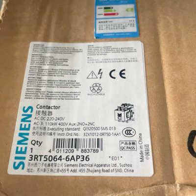 【议价】接触器，3RT5064-6AP36，未使用，带包装