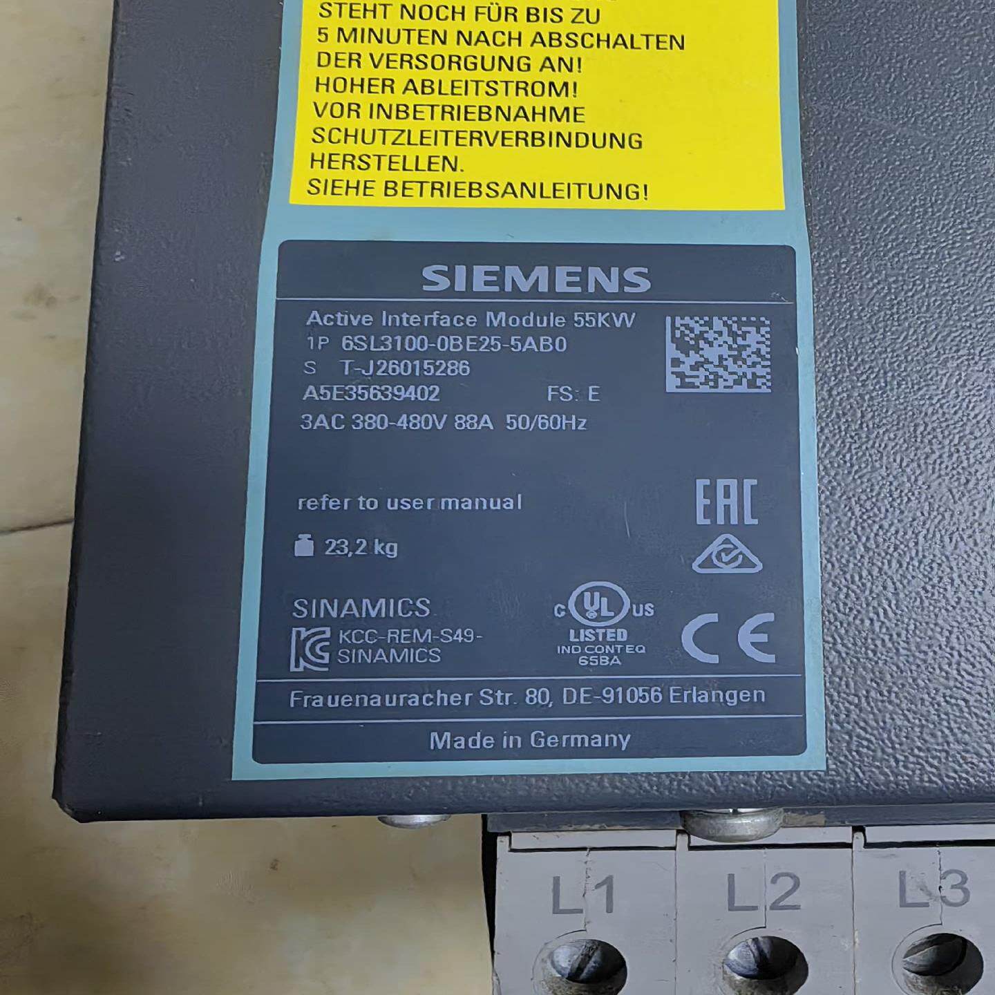 【议价】6SL3100-0BE25-5AB0