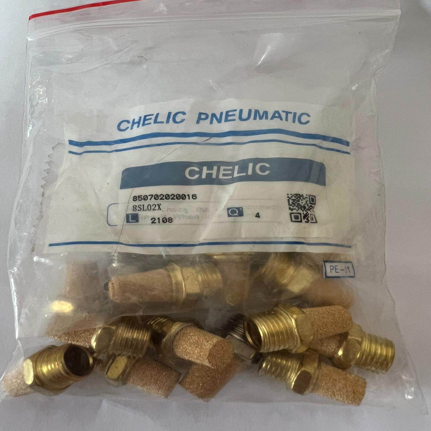 【议价】气立可气动电磁阀全铜长头消声器8SL02X