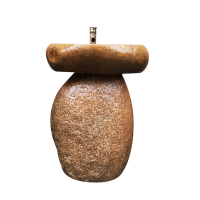 急速发货鹅卵石立柱石盆自然景观艺术洗手盆庭院花园水池槽原石生